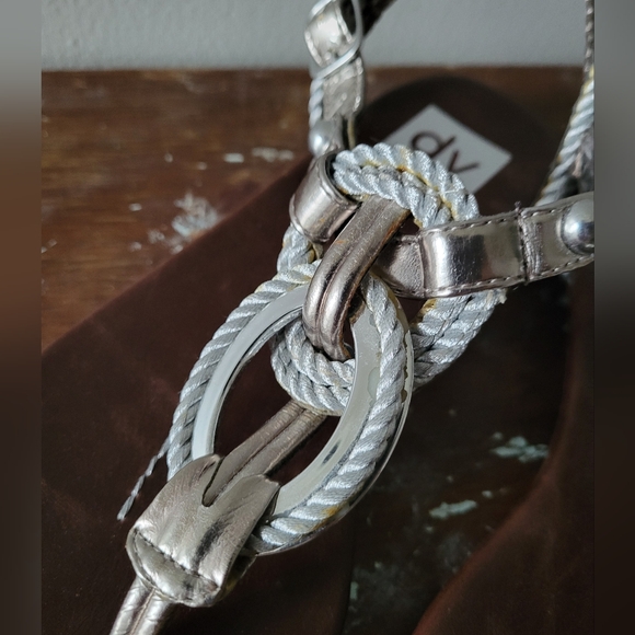 DOLCE VITA silver and brown rope sandals never worn - Picture 5 of 9